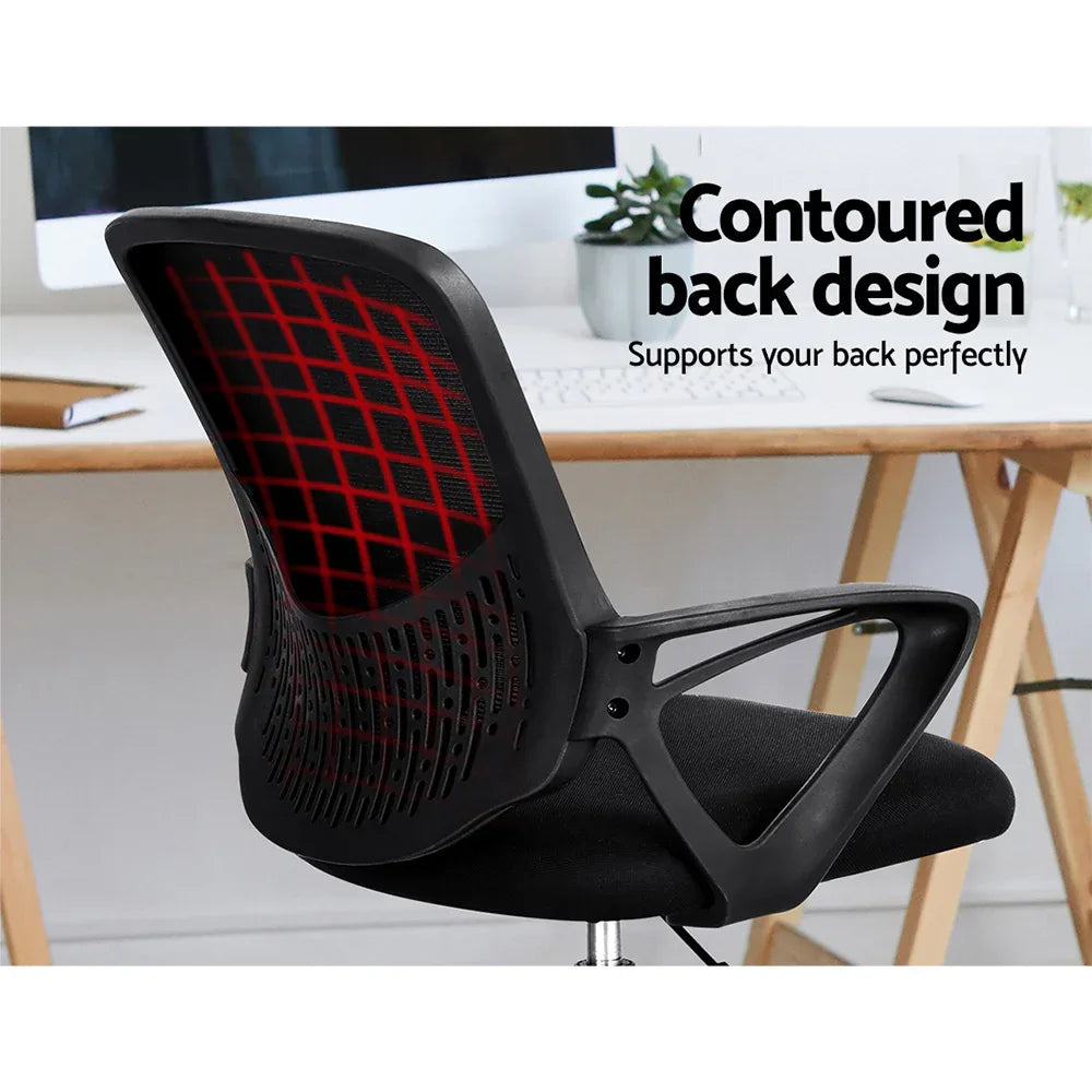 Artiss Office Chair Drafting Stool Computer Standing Desk Mesh Chairs Black - Mekamart Australia
