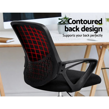 Artiss Office Chair Drafting Stool Computer Standing Desk Mesh Chairs Black - Mekamart Australia