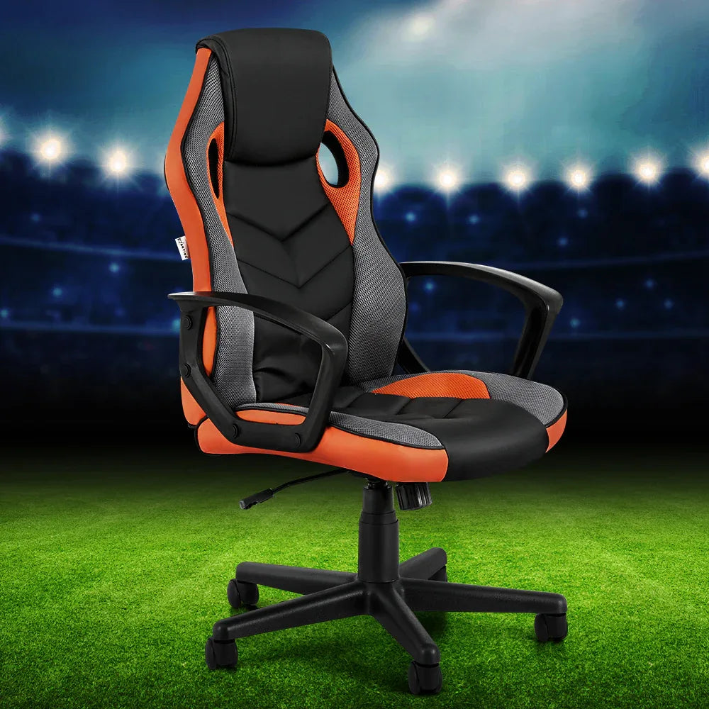 Artiss Gaming Office Chair Computer Executive Racing Chairs High Back Orange - Mekamart Australia