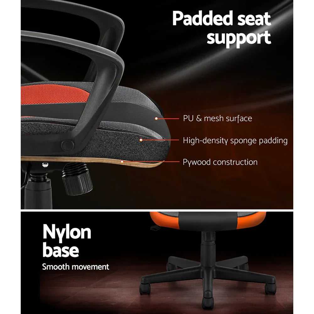 Artiss Gaming Office Chair Computer Executive Racing Chairs High Back Orange - Mekamart Australia