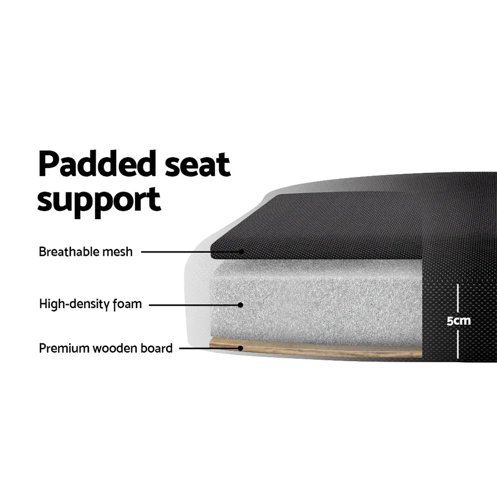 Artiss Mesh Office Chair Computer Gaming Desk Chairs Work Study Mid Back Black - Mekamart Australia