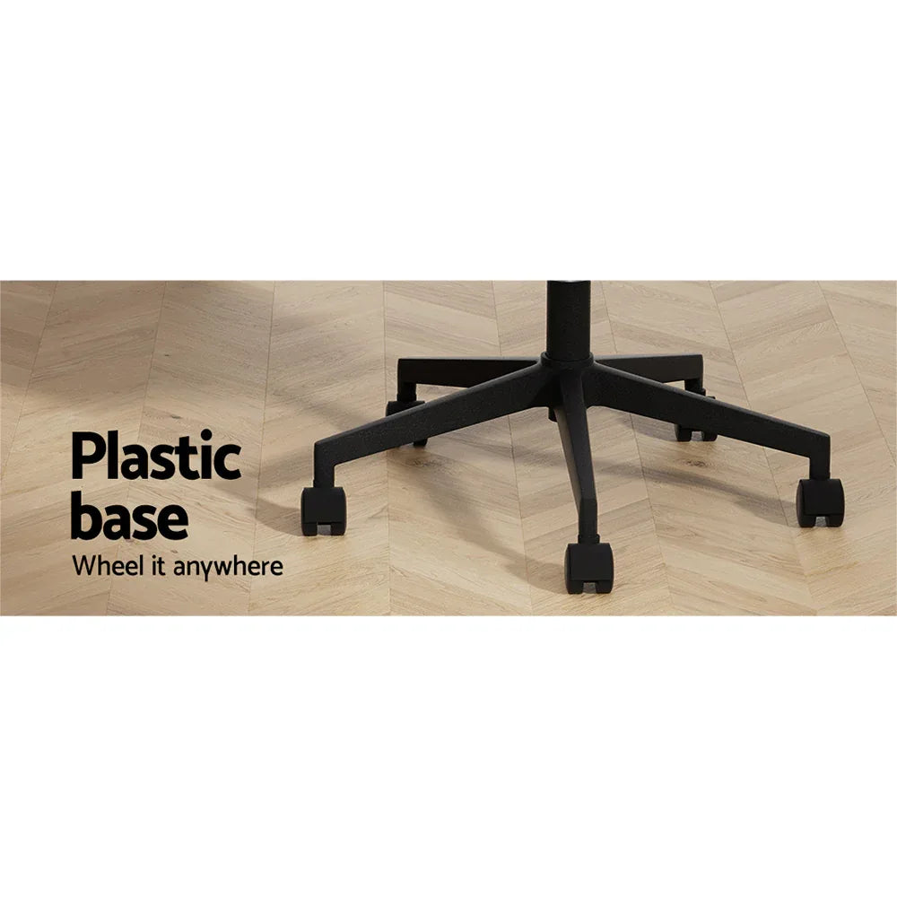 Artiss Mesh Office Chair Computer Gaming Desk Chairs Work Study Mid Back Black - Mekamart Australia