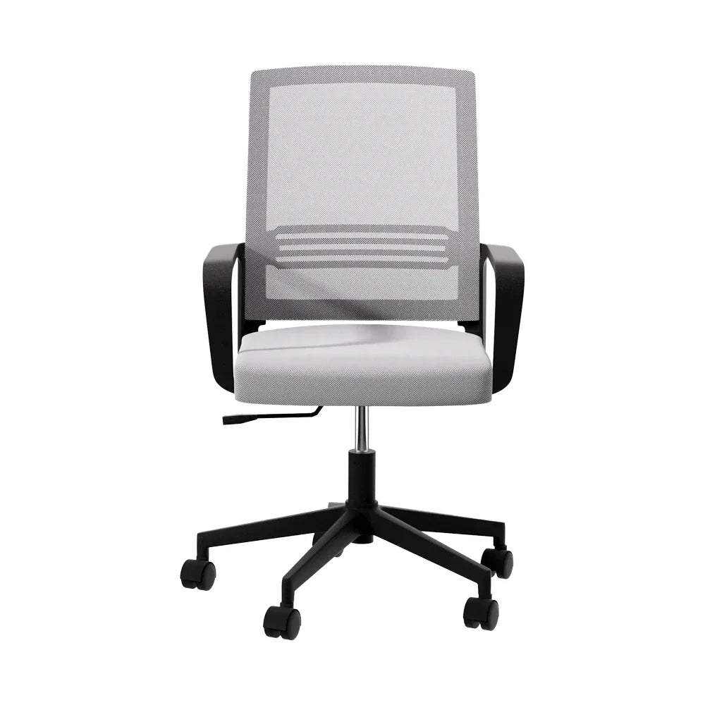 Artiss Mesh Office Chair Computer Gaming Desk Chairs Work Study Mid Back Grey - Mekamart Australia