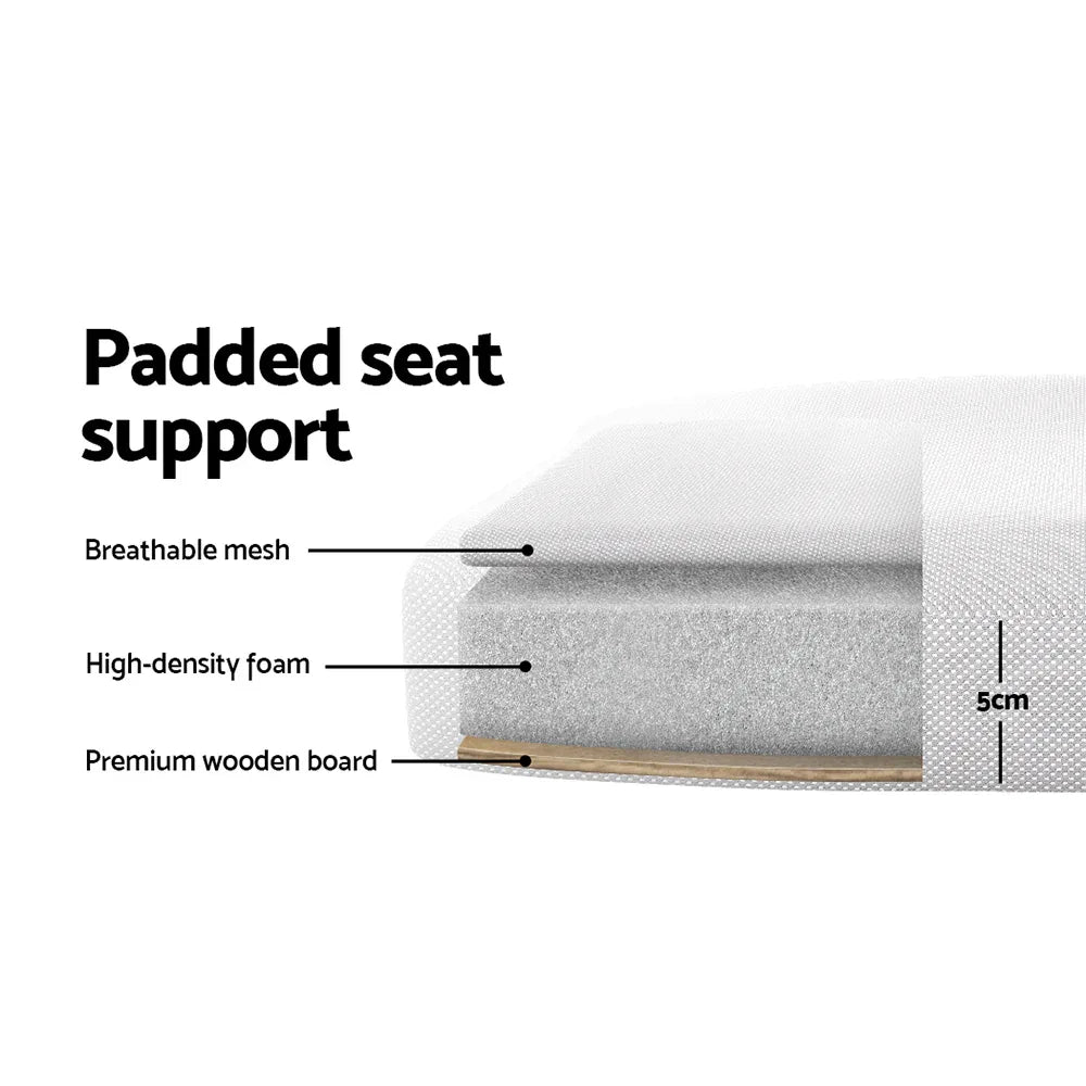 Artiss Mesh Office Chair Computer Gaming Desk Chairs Work Study Mid Back Grey - Mekamart Australia