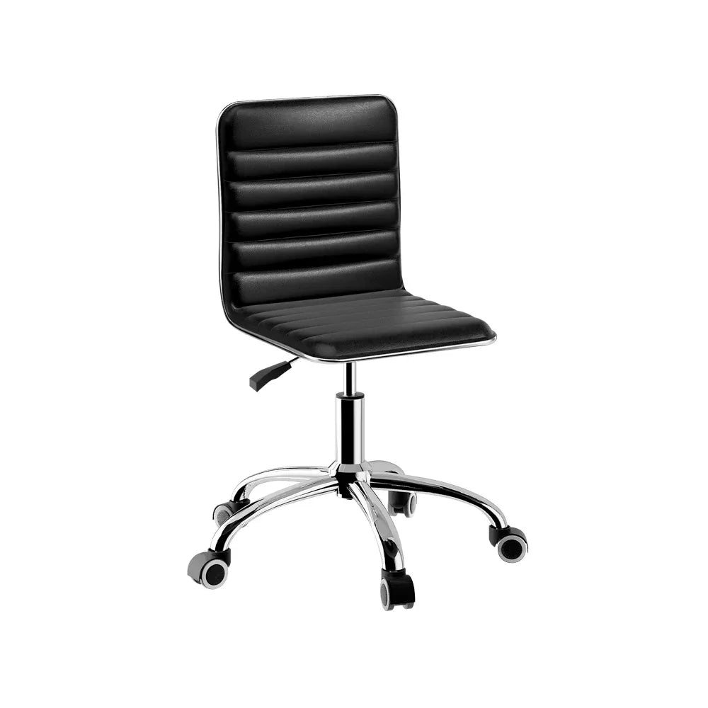 Artiss Office Chair Conference Chairs PU Leather Low Back Black - Mekamart Australia