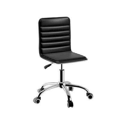 Artiss Office Chair Conference Chairs PU Leather Low Back Black - Mekamart Australia