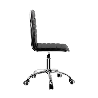 Artiss Office Chair Conference Chairs PU Leather Low Back Black - Mekamart Australia