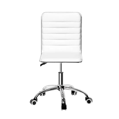 Artiss Office Chair Conference Chairs PU Leather Low Back White - Mekamart Australia
