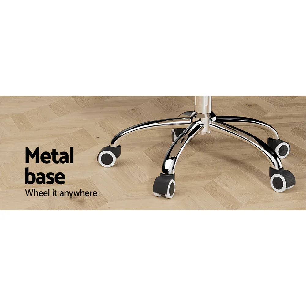 Artiss Office Chair Conference Chairs PU Leather Low Back White - Mekamart Australia