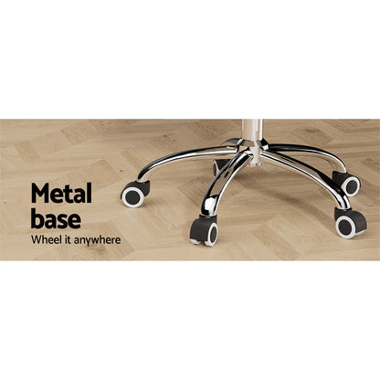 Artiss Office Chair Conference Chairs PU Leather Low Back White - Mekamart Australia