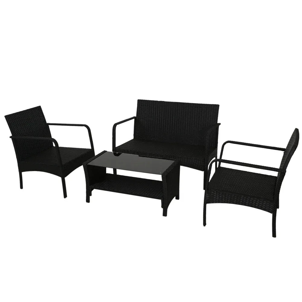Gardeon Outdoor Sofa Set Lounge Setting Wicker Table and Chairs Garden Patio Furniture - Mekamart Australia