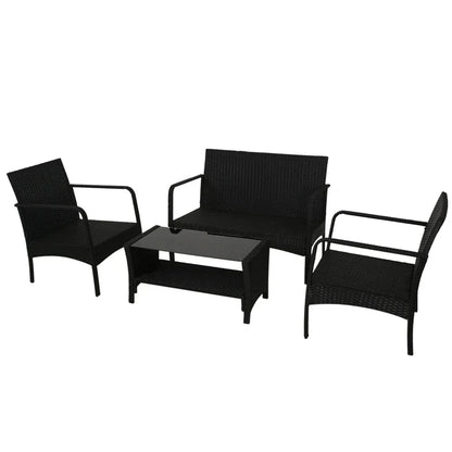 Gardeon Outdoor Sofa Set Lounge Setting Wicker Table and Chairs Garden Patio Furniture - Mekamart Australia