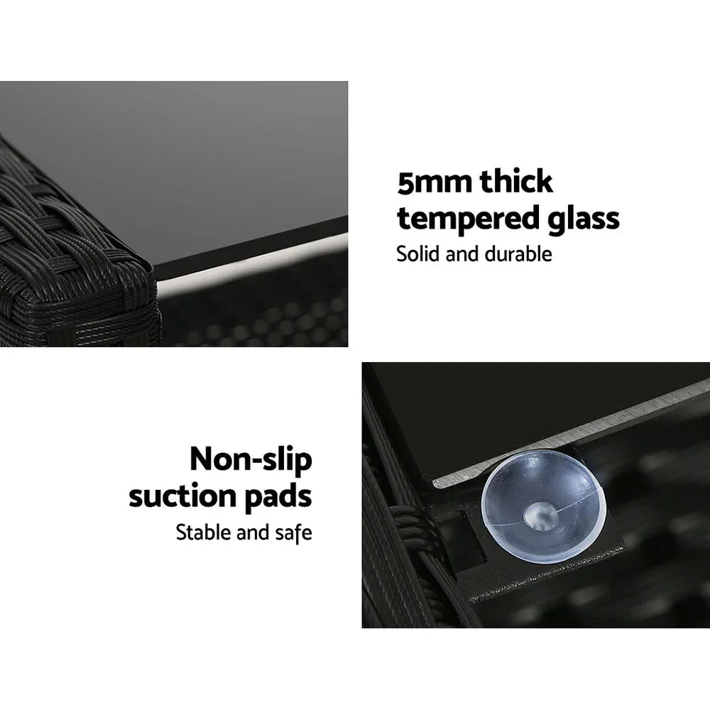 Gardeon Outdoor Sofa Set Lounge Setting Wicker Table and Chairs Garden Patio Furniture - Mekamart Australia