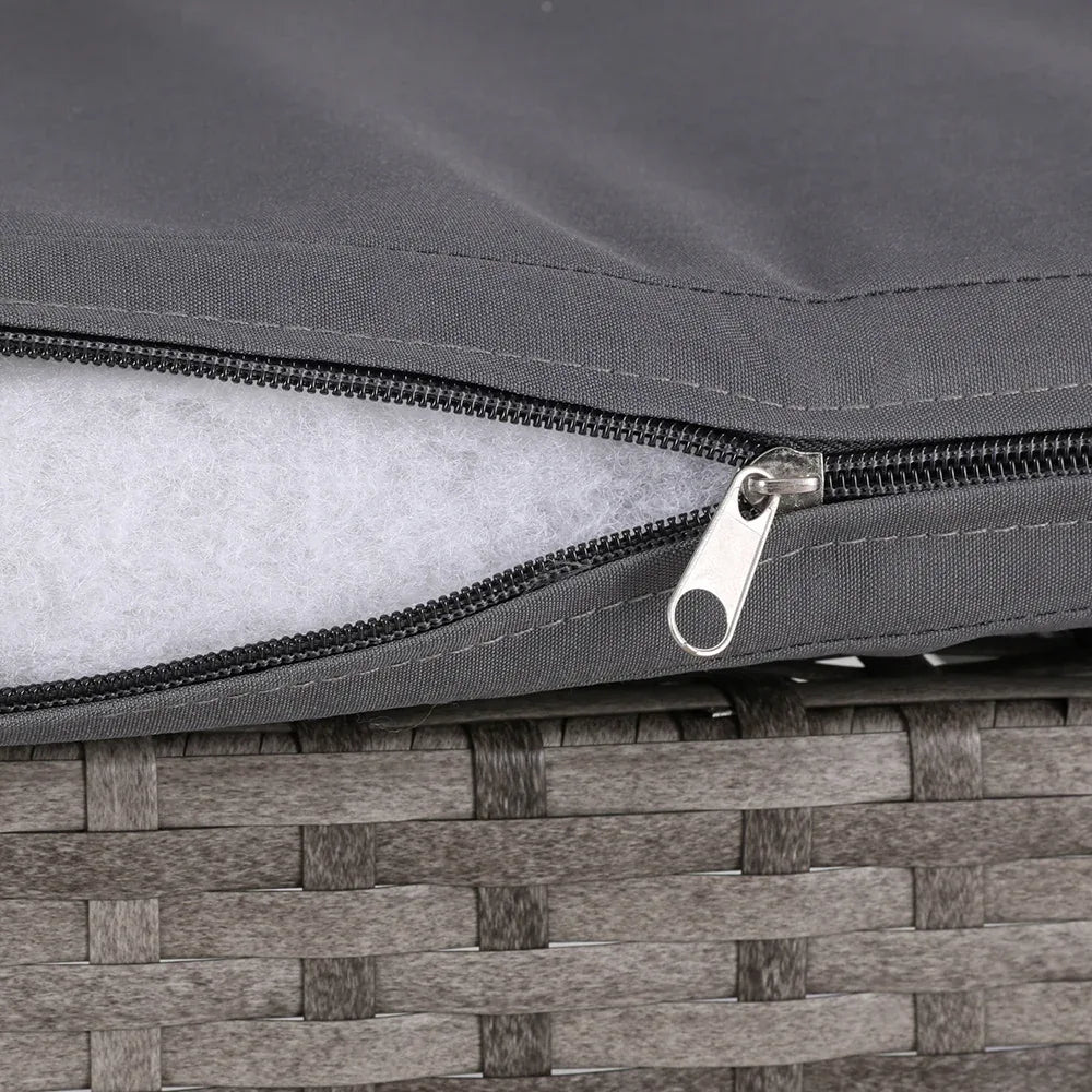 Gardeon 4 Seater Outdoor Sofa Set Wicker Setting Table Chair Furniture Grey - Mekamart Australia