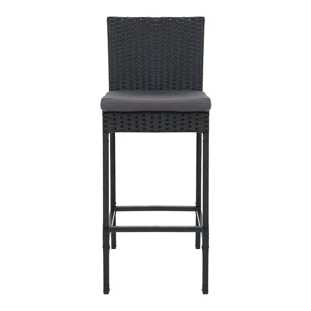 Gardeon 2-Piece Outdoor Bar Stools Dining Chair Bar Stools Rattan Furniture - Mekamart Australia