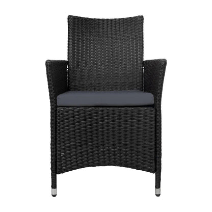 Gardeon Outdoor Dining Chairs Patio Furniture Wicker Garden Cushion Idris 2PC - Mekamart Australia
