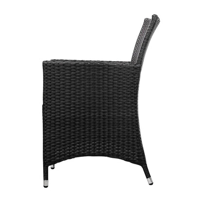 Gardeon Outdoor Dining Chairs Patio Furniture Wicker Garden Cushion Idris 2PC - Mekamart Australia
