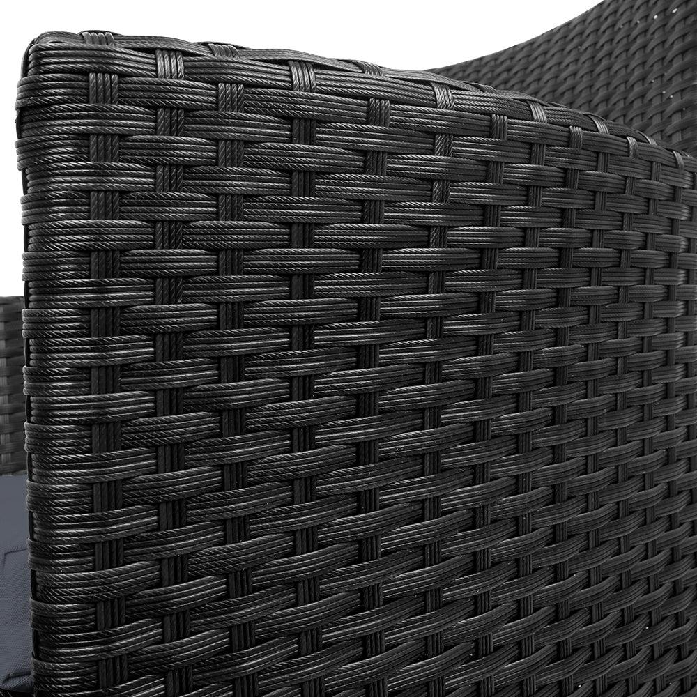 Gardeon Outdoor Dining Chairs Patio Furniture Wicker Garden Cushion Idris 2PC - Mekamart Australia