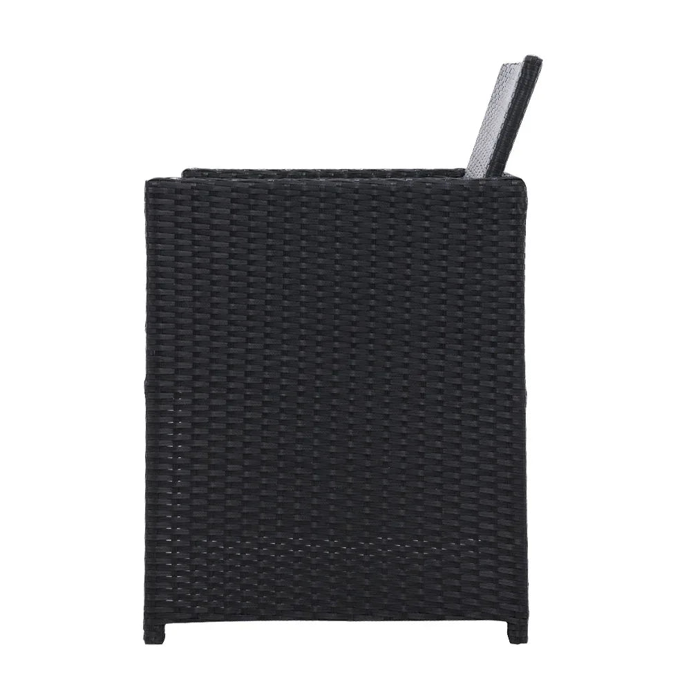 Gardeon 2PC Outdoor Dining Chairs Patio Furniture Wicker Garden Cushion Hugo - Mekamart Australia