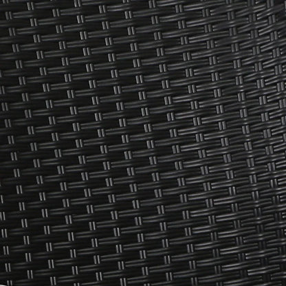 Gardeon 3PC Recliner Chairs Table Sun lounge Outdoor Furniture Wicker Adjustable Black - Mekamart Australia