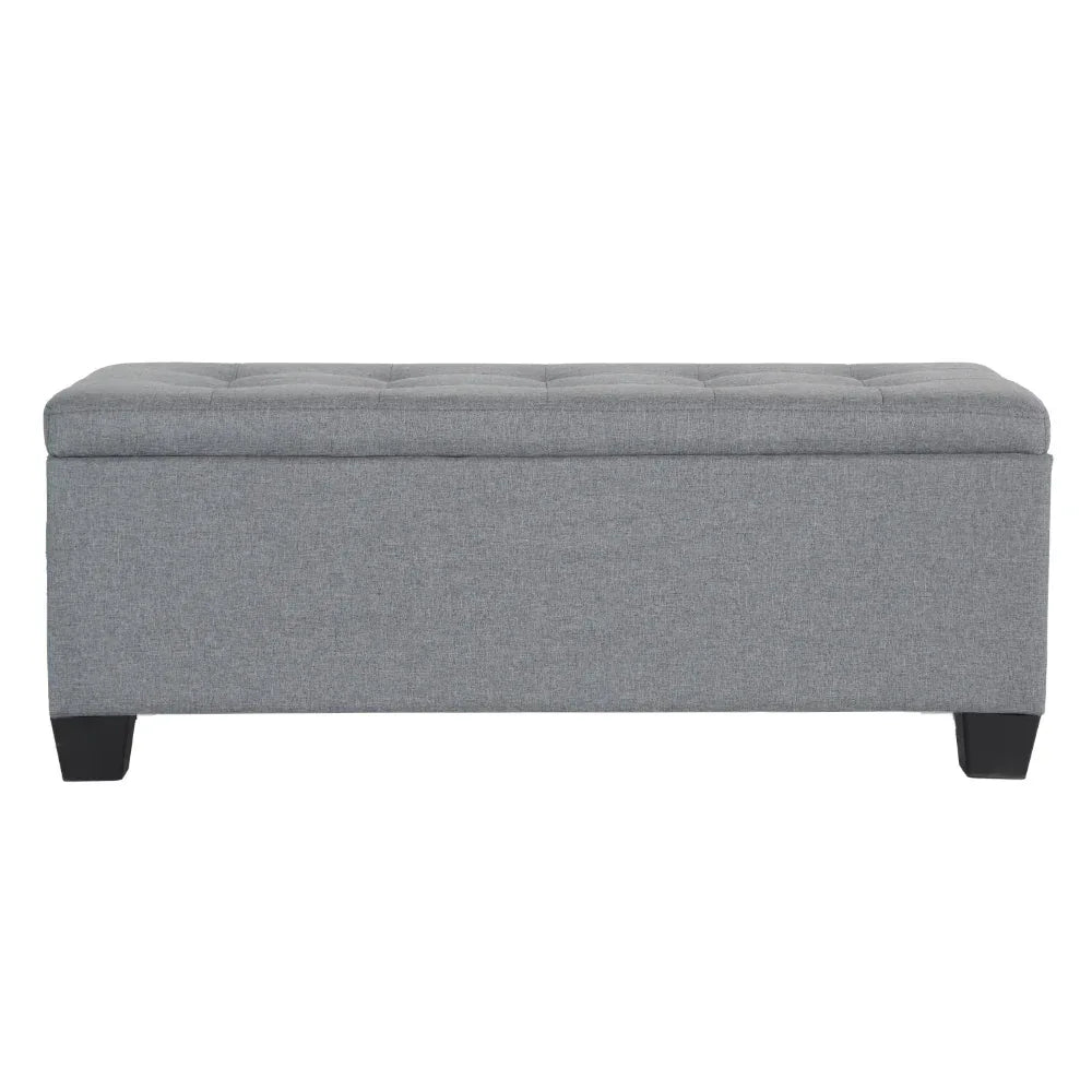 Artiss Storage Ottoman Blanket Box 97cm Linen Grey