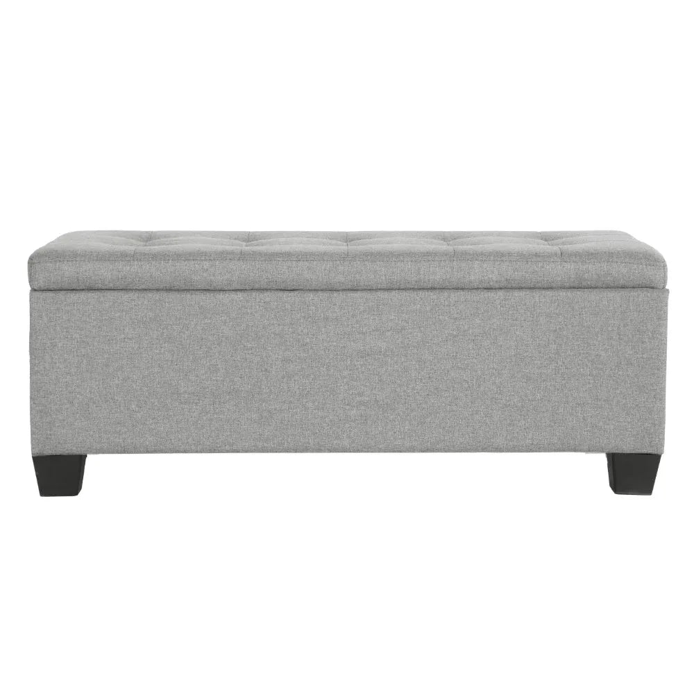 Artiss Storage Ottoman Blanket Box 97cm Linen Light Grey - Mekamart Australia