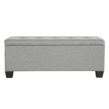 Artiss Storage Ottoman Blanket Box 97cm Linen Light Grey - Mekamart Australia