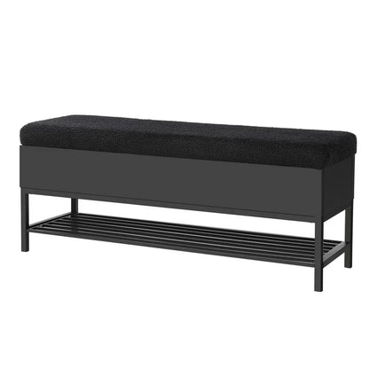 Artiss Storage Ottoman Blanket Box 110cm Boucle Shelf - Mekamart Australia