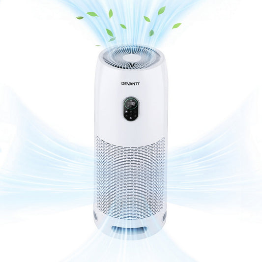 Devanti Air Purifier 4-Layer HEPA Filter White