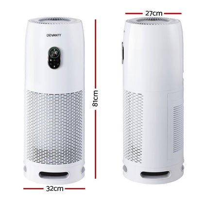 Devanti Air Purifier 4-Layer HEPA Filter White