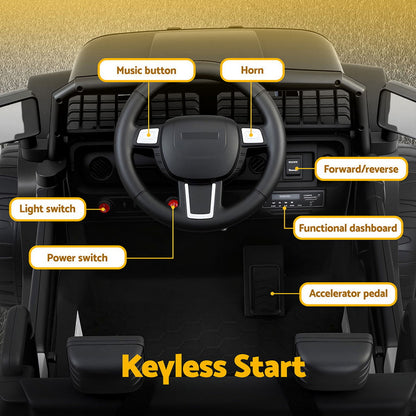 Rigo Kids Electric Ride On Car Jeep Toy Cars Remote 12V Black