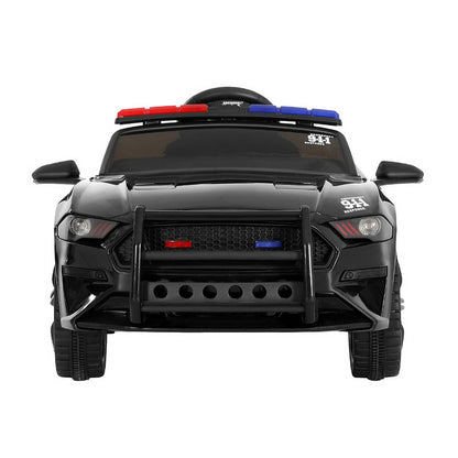 Rigo Kids Ride On Car Electric Patrol Police Cars Battery Powered Toys 12V Black