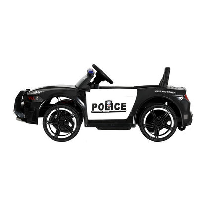 Rigo Kids Ride On Car Electric Patrol Police Cars Battery Powered Toys 12V Black