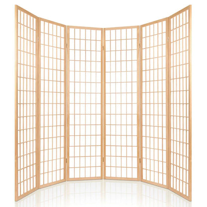 Artiss 6 Panel Room Divider Screen 261x179cm Natural