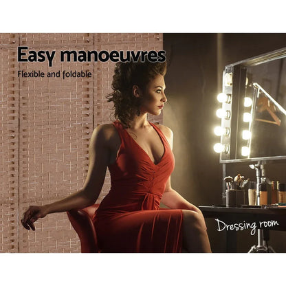 Artiss 8 Panel Room Divider Screen 326x170cm Woven Natural - Mekamart Australia