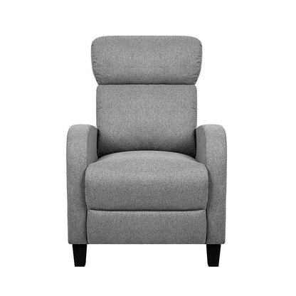 Artiss Fabric Reclining Armchair - Grey - Mekamart Australia