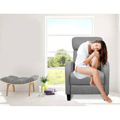 Artiss Fabric Reclining Armchair - Grey - Mekamart Australia