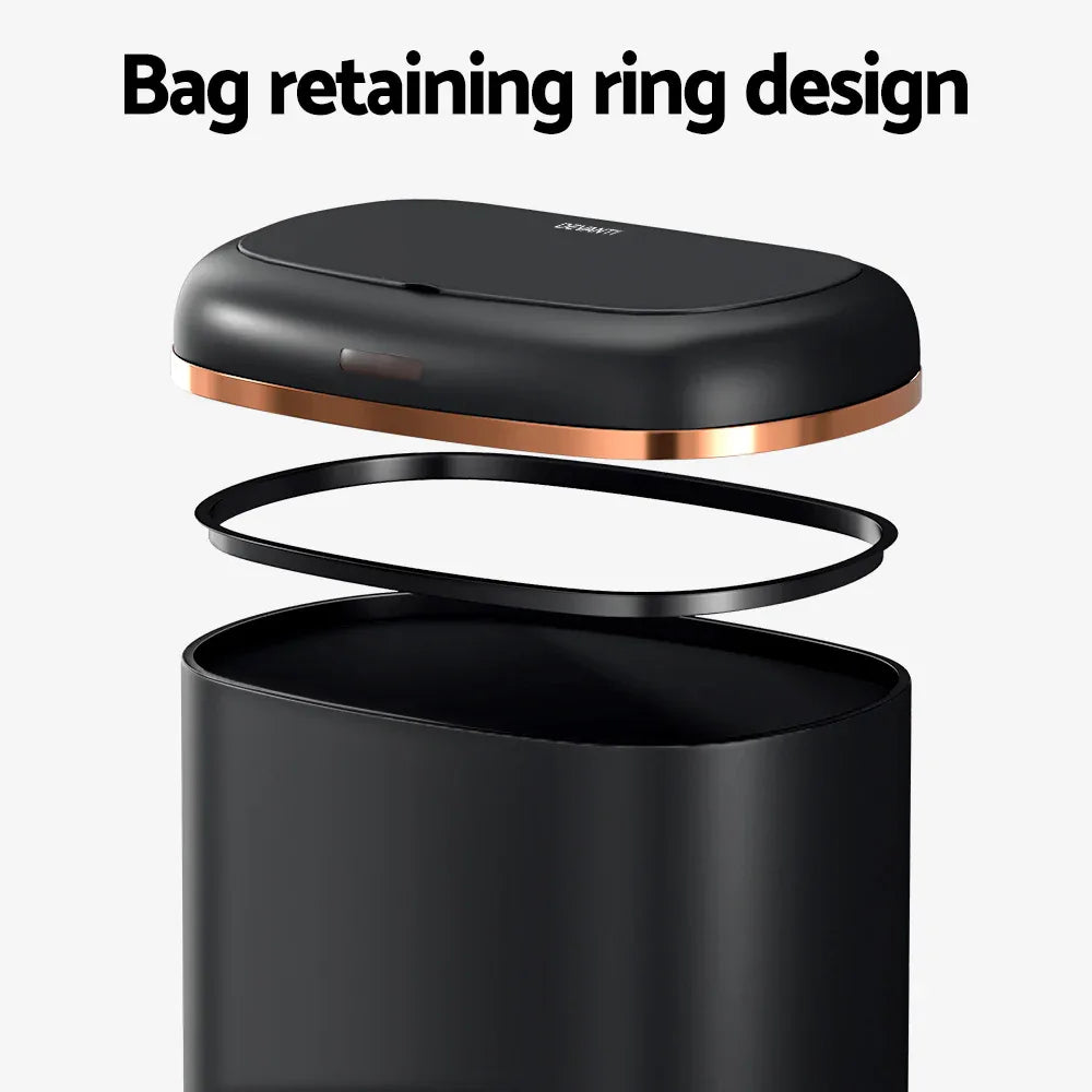 Devanti 38L Motion Sensor Bin Rubbish Automatic Black - Mekamart Australia