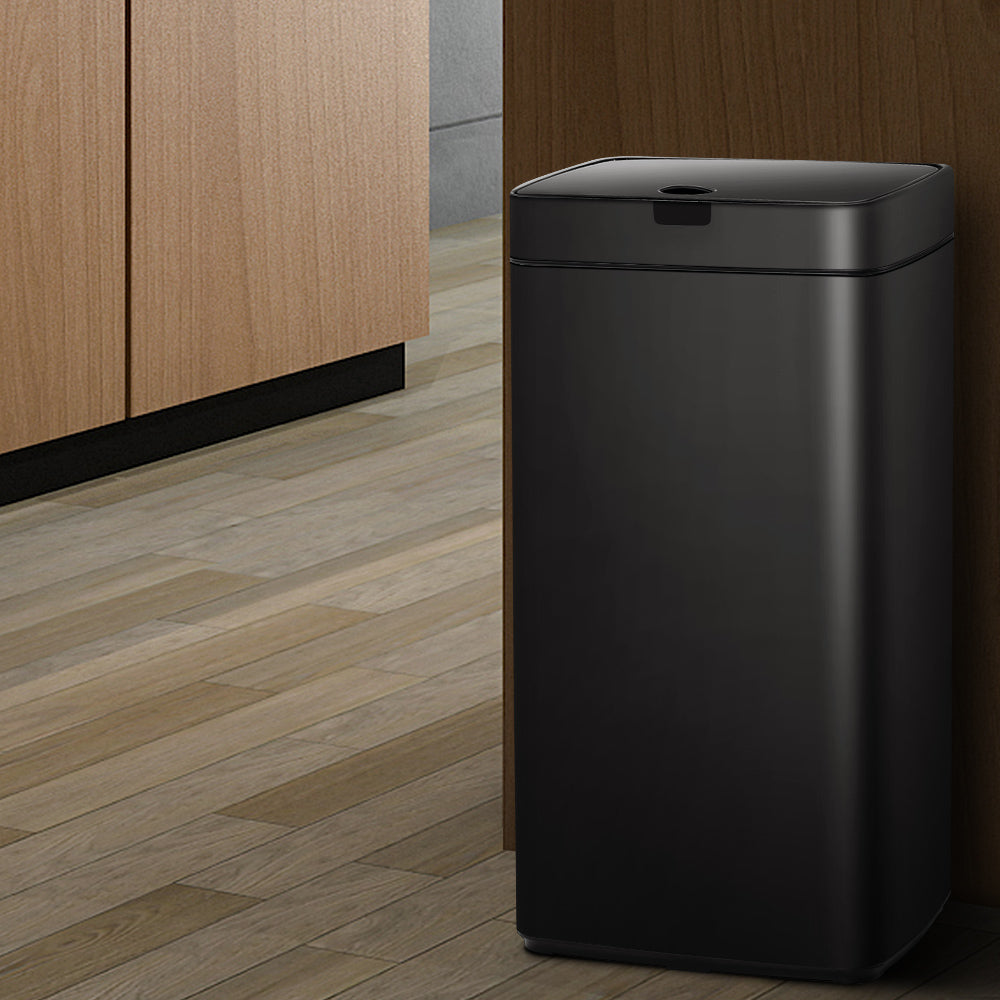 Devanti Motion Sensor Bin 45L Touchless Operation Noise-Free Kitchen