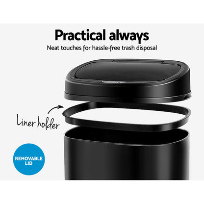 Devanti Motion Sensor Bin 58L Automatic Lid Clean & Convenient