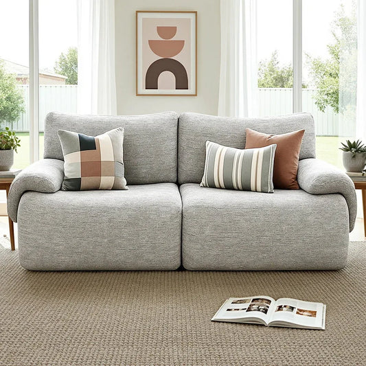 Artiss 2 Seater Sofa Modular Sectional Sofas Couch Bed No Assembly Living Room Grey - Mekamart Australia