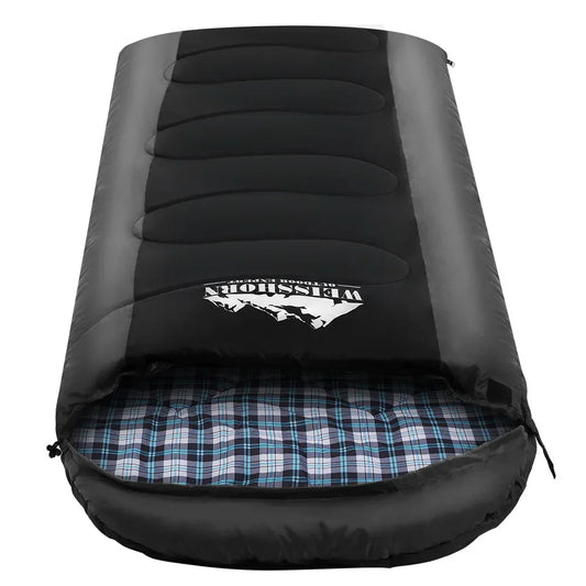 Weisshorn Sleeping Bag Single Thermal Camping Hiking Tent Black  -20°C - Mekamart Australia