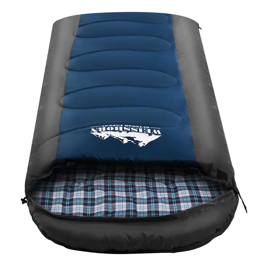 Weisshorn Sleeping Bag Single Thermal Camping Hiking Tent Blue -20°C - Mekamart Australia