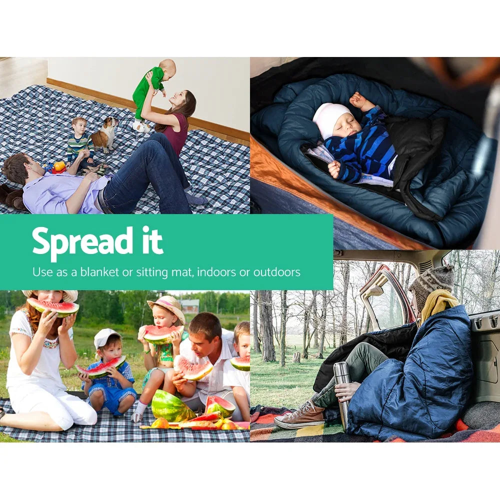 Weisshorn Sleeping Bag Single Thermal Camping Hiking Tent Blue 0&deg;C - Mekamart Australia