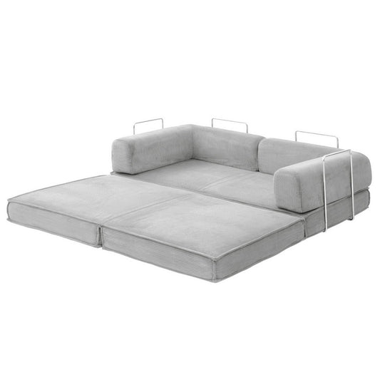 Artiss Convertible Folding Sofa Bed Grey