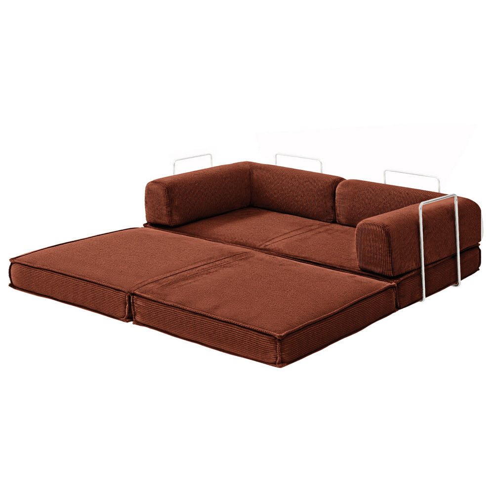 Artiss Convertible Folding Sofa Bed Orange