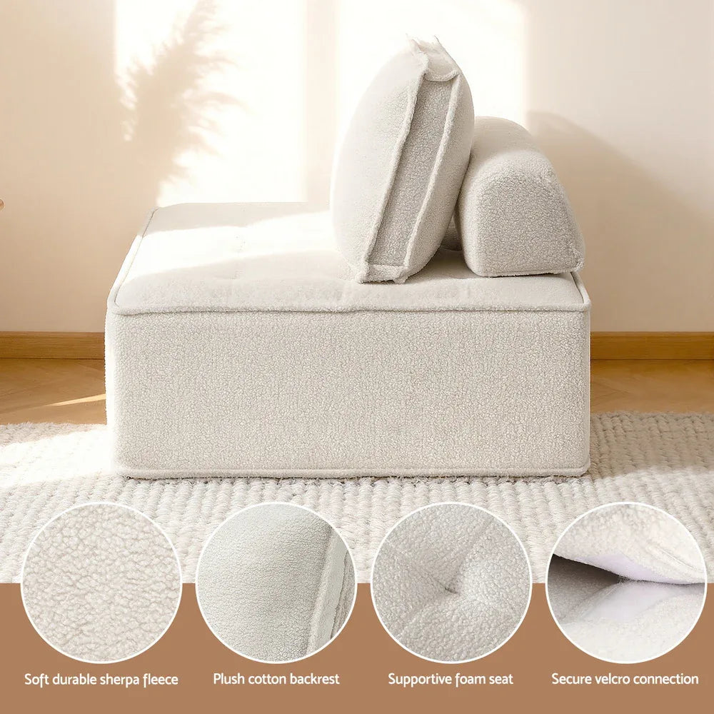 Artiss 2 Floor Sofa Lounge Chair with Pillow - Mekamart Australia