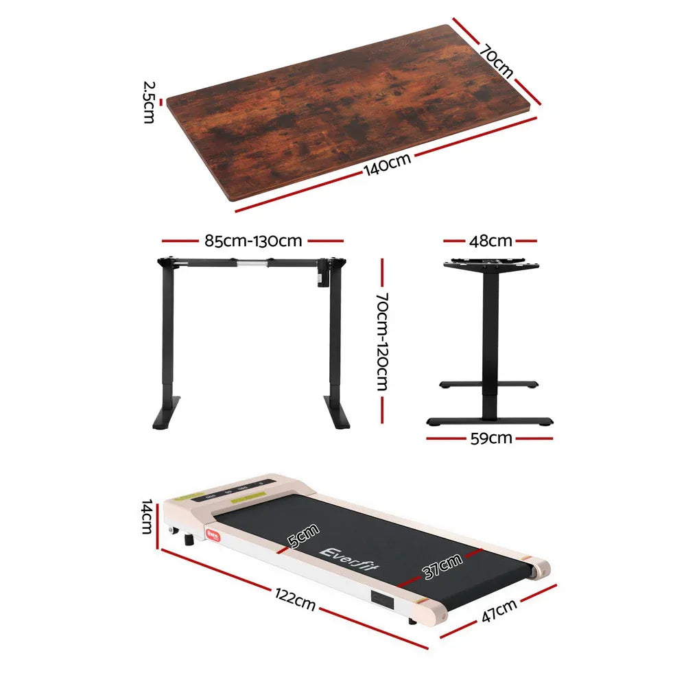 Artiss 360mm Treadmill Electric Walking Pad with 140cm Automatic Standing Desk - Mekamart Australia