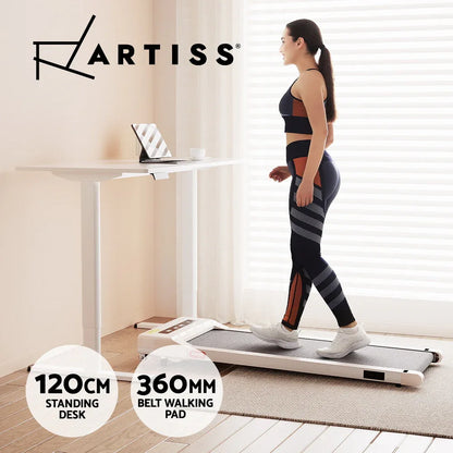 Artiss Treadmill with 120cm Automatic Standing Desk Electric Walking Pad - Mekamart Australia