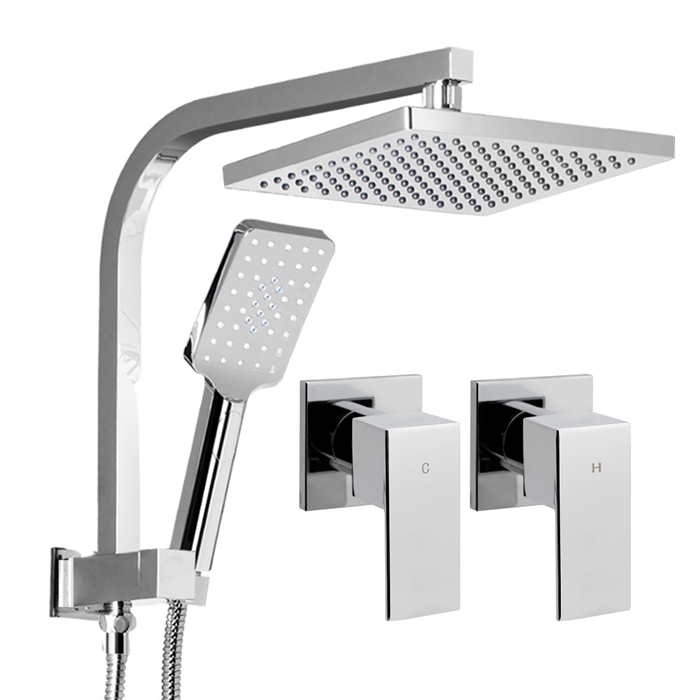 Cefito 8'' Rain Shower Head Set Handheld Square High Pressure wins Tap�Chrome
